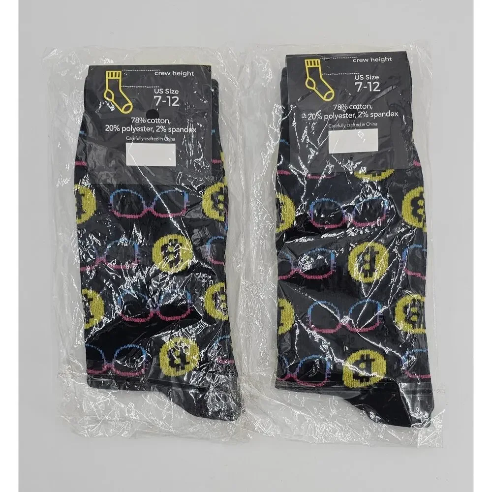 LEGIT Bitcoin Crypto Currency Mens Socks 7-12 Two Pairs NEW